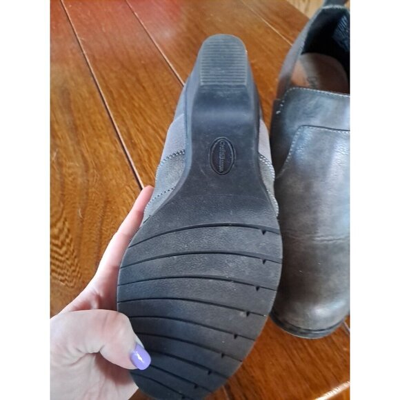 Ortholite Croft & Barrow Maid Slip On Comfortable Shoes Heels Gray Sz 9 Booties - Picture 3 of 4